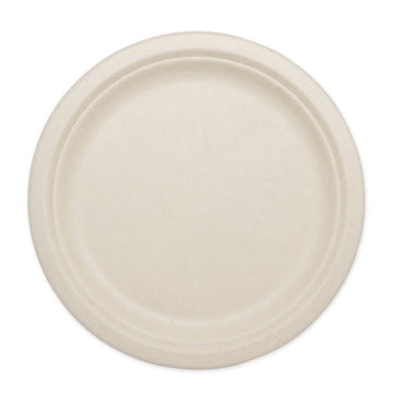 World Centric® Fiber Plates, Ripple Edge, 6" Dia, Natural, 1,000-carton freeshipping - TVN Wholesale